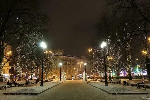Бульвары ночью