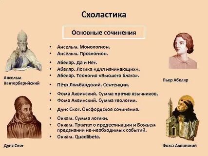 Представители схоластики