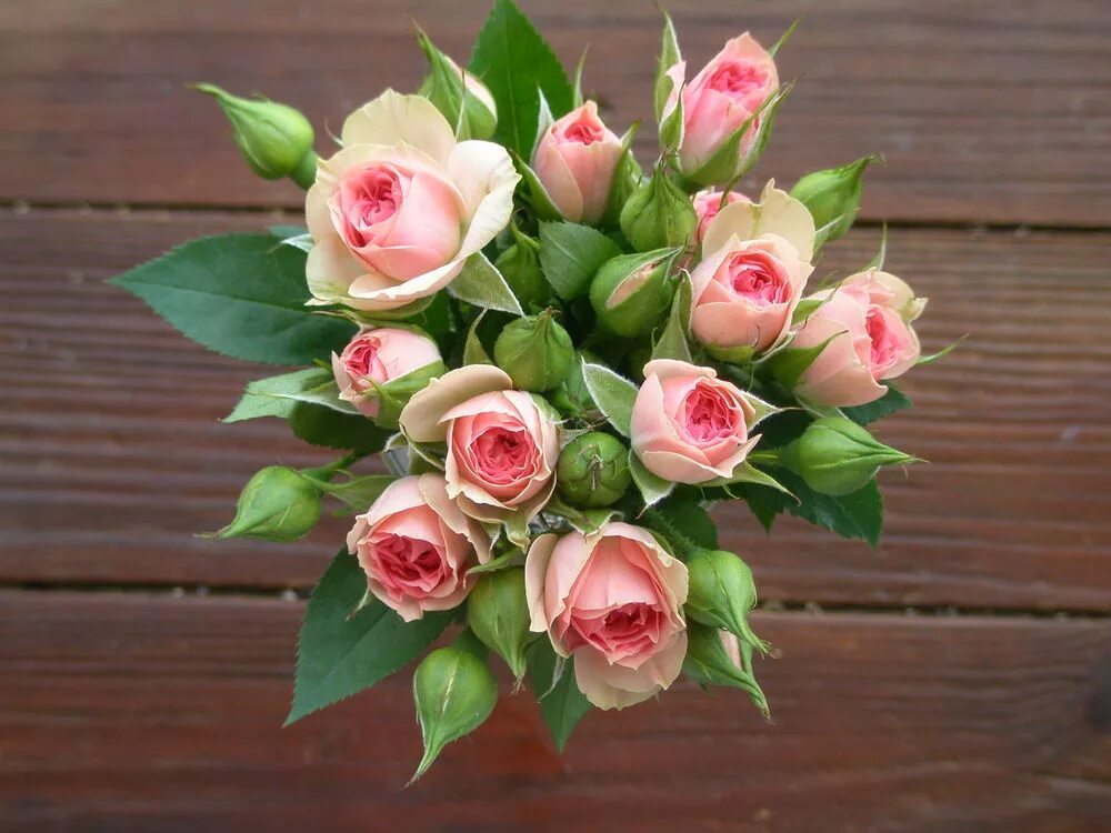 Маленький букет цветов роз