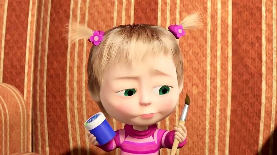 Мультфильмы маша и медведь 2017 года. Маша и медведь без платка. Маша с хвостиком из мультика маша и медведь. Девочка с хвостиками из мультика. Маша без медведя девочка.