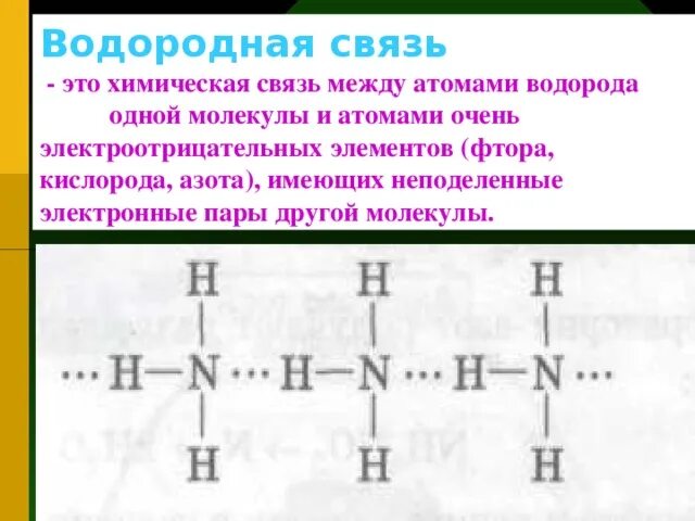 Соединения атомов азота и водорода. Водородная химическая связь. Водородная связь между молекулами аммиака. Водородная связь в молекуле аммиака. Схема образования водородной связи.