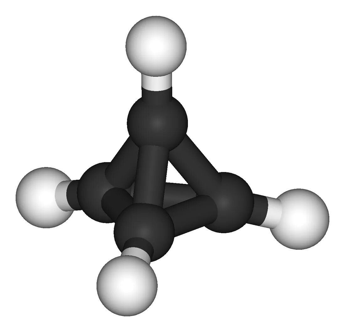 Тетраэдран. Молекула метилциклопропана. Модель молекулы метилциклопропана. Тетраэдр химия углеводороды. Метан решетка