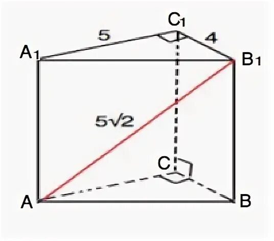 Прямая призма в основании прямоугольный треугольник рисунок