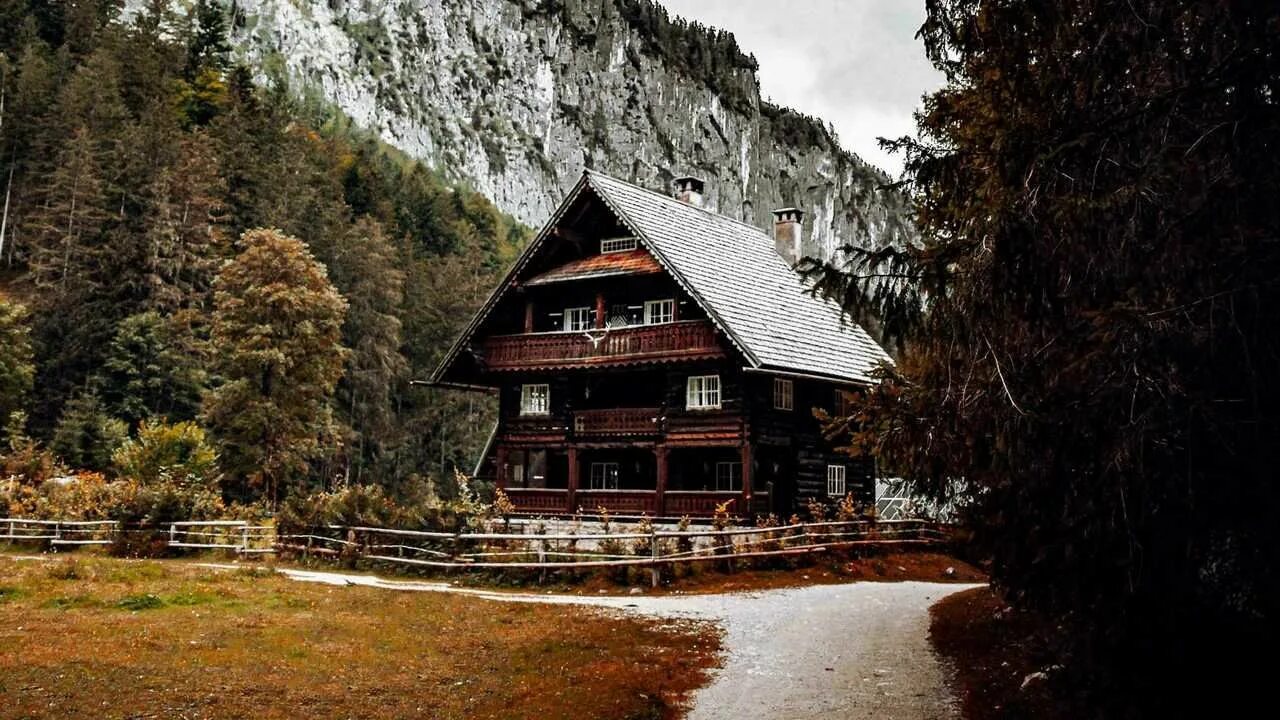 Building and mountains