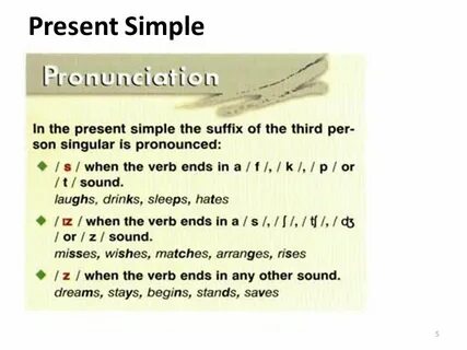 Present simple endings