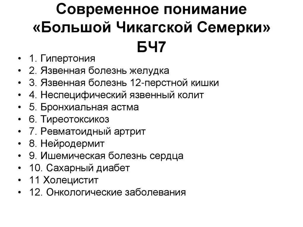 Истинные психосоматозы. Чикагская семерка психосоматика. Святая семерка психосоматических заболеваний. Чикагская 7 психосоматика. Психосоматическая семерка.