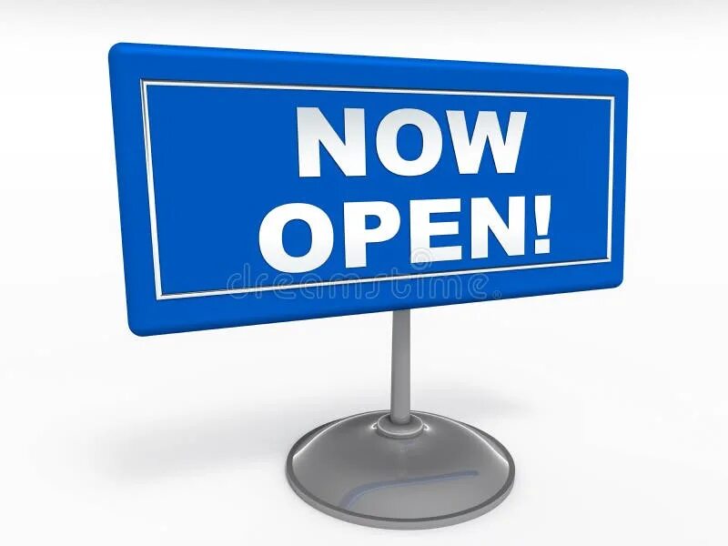 When is it open or opened. Open now. store open soon. don&#039;t open logo.
