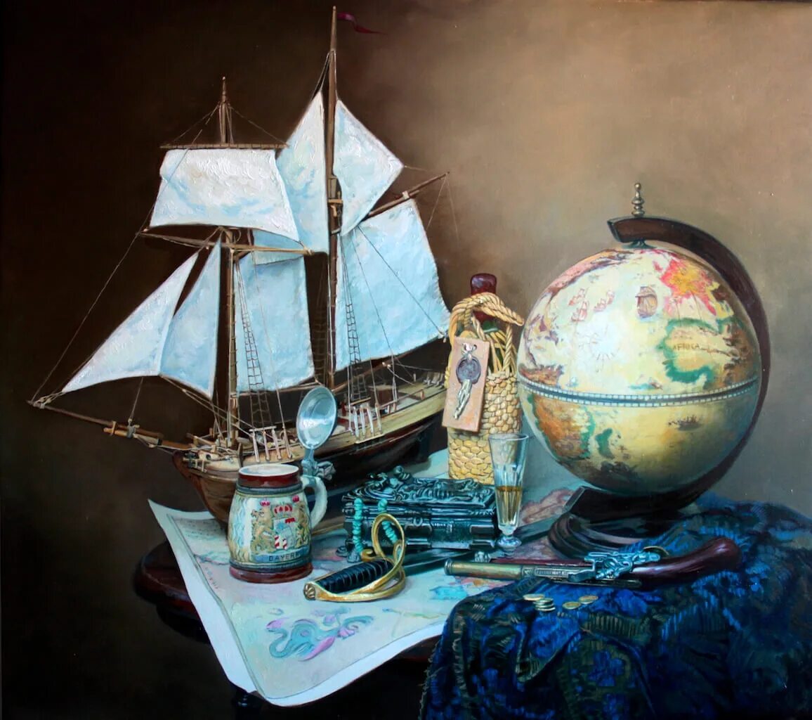 Море натюрморт. Каравелла натюрморт. морской натюрморт. морской натюрморт живопись. натюрморт на морскую тему.