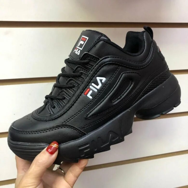 Fila кроссовки черные