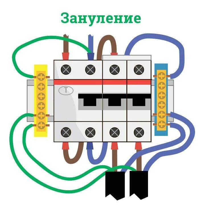 Подключение нулевого. УЗО схема подключения с заземлением и без заземления. Схема подключения трехфазного УЗО С заземлением. Схема подключения однофазного УЗО С заземлением. Трёхфазное УЗО схема подключения.