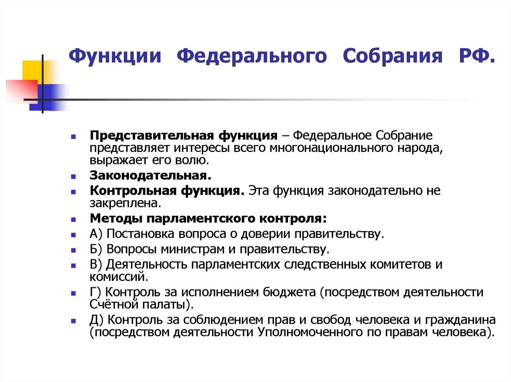 Федеральное собрание российской федерации функции. Функции федерального собрания кратко. Конституционные функции федерального собрания. Функции федерального собрания РФ по Конституции кратко. Представительная функция федерального собрания.