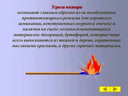 Угрозы пожара