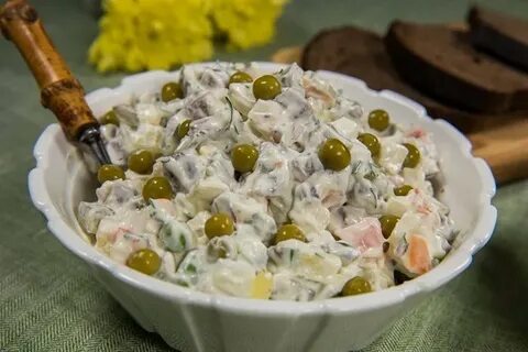 Оливье с солеными