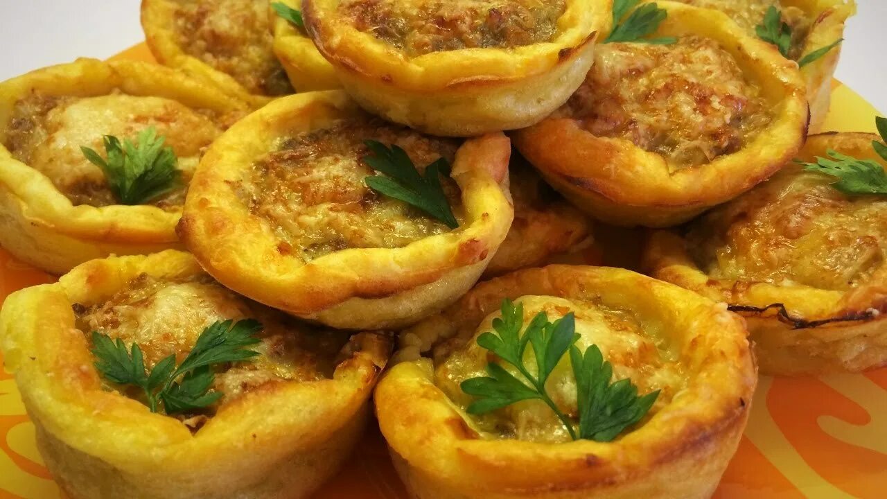 Корзинки с фаршем в духовке