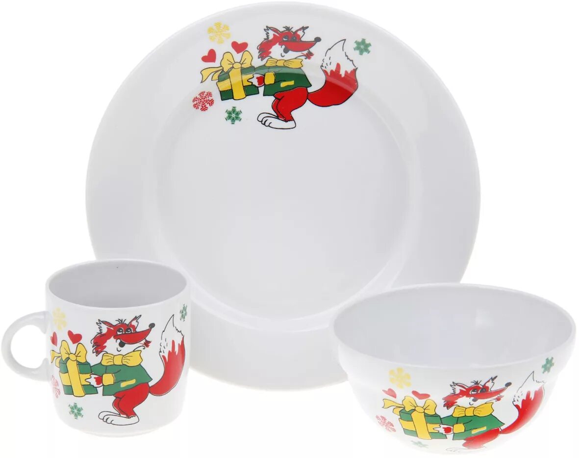 Добрушский фарфор идиллия набор. Набор посуды 3 предмета. Набор детский 3пр белка с101. Набор посуды 3пр "кошки-мышки" mfk04017. Набор посуды 1/3 винкс (tset3w).