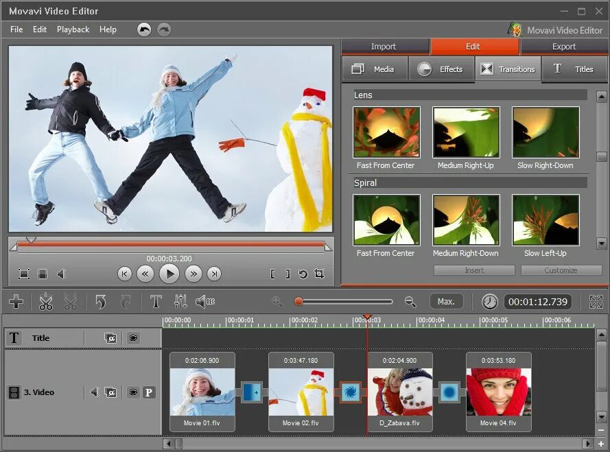 Video editor effects