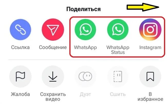 Значки мессенджеров и соцсетей с названиями. Ссылка на ватсап в тик токе. Как отправить ссылку тик тока. Как с тик тока отправить видео на ватсап. Как переслать видео без ссылки