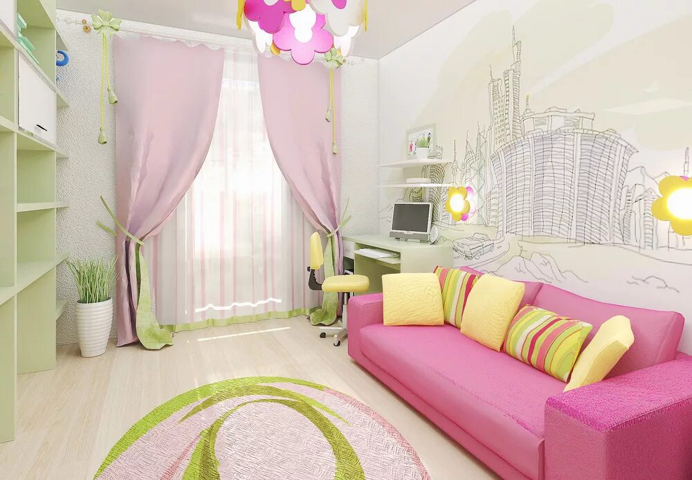 Розово зеленый мальчик. Интерьер детской комнаты девочке. Детская в зелено розовых тонах. Комната в розово зеленых тонах. Детская комната в розово зеленом цвете.
