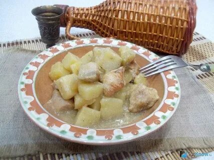 Картошка с молоком и луком
