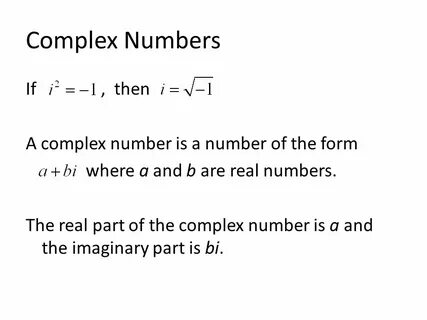 The complex number