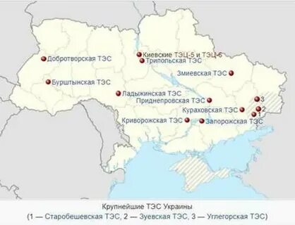 Тэс украины на карте