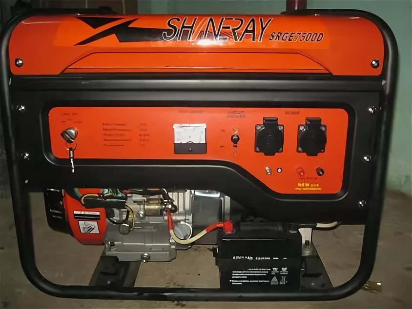 Бензиновый генератор с акб. Китайский генератор tp6500ta. shineray generator.