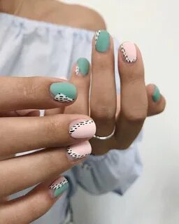Маникюр на короткие интересный дизайн