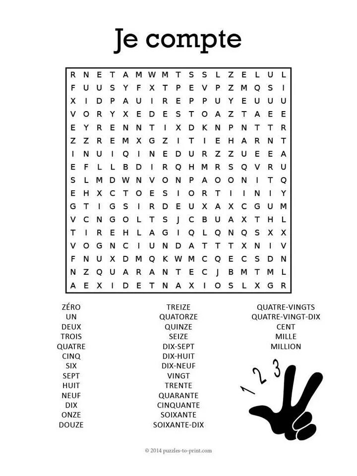 Number word search