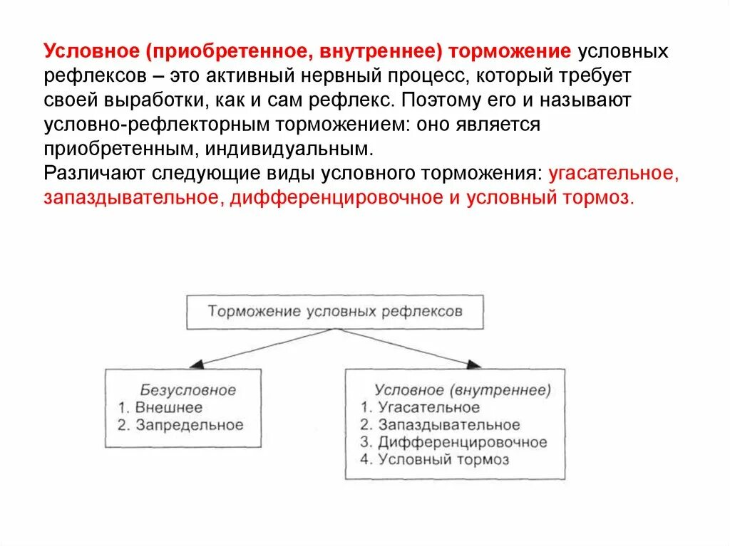 Назовите виды торможения условных рефлексов. Условных рефлексах, торможении условных рефлексов.. Торможение условных рефлексов таблица. Пример внутреннего торможения условных рефлексов. Характеристика видов торможения условных рефлексов.