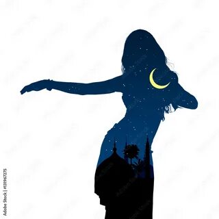 Женщина танцует арабский