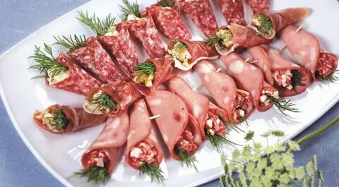 Закуски из овощей и мяса