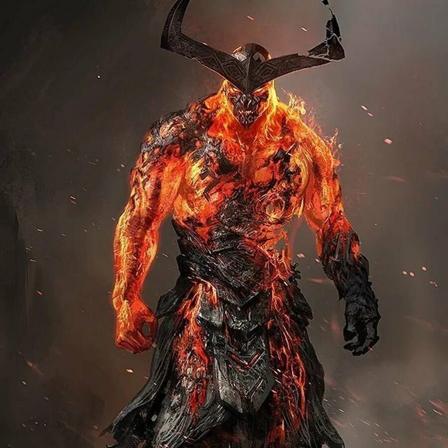 Огненный элементаль днд арт. Сурт бог огня. Огненный гигант. Суртур марвел. Огненный демон суртур марвел.