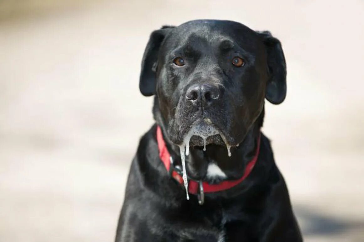 Большая черная собака. Лабрадор слюнявый. Черные собаки. Большой черный пес порода. Порода собак слюнявые большие.