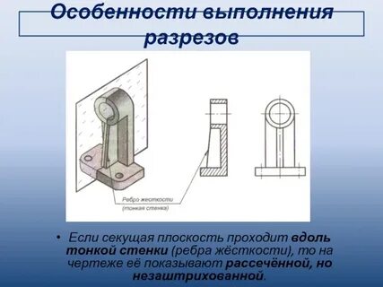 Ребро жесткости на чертеже