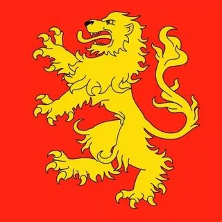 Флаг лев желтый