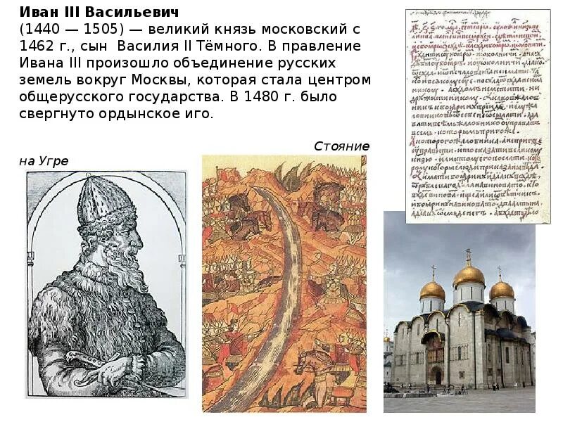 Годы правления ивана 3. Иван III Васильевич (1440 - 1505). Иван III Васильевич Московский (Великий)(1462- 1505). Князь Иван III Васильевич (1440-1505 ) — Объединитель земель русских. 1462-1505 – Княжение Ивана III.