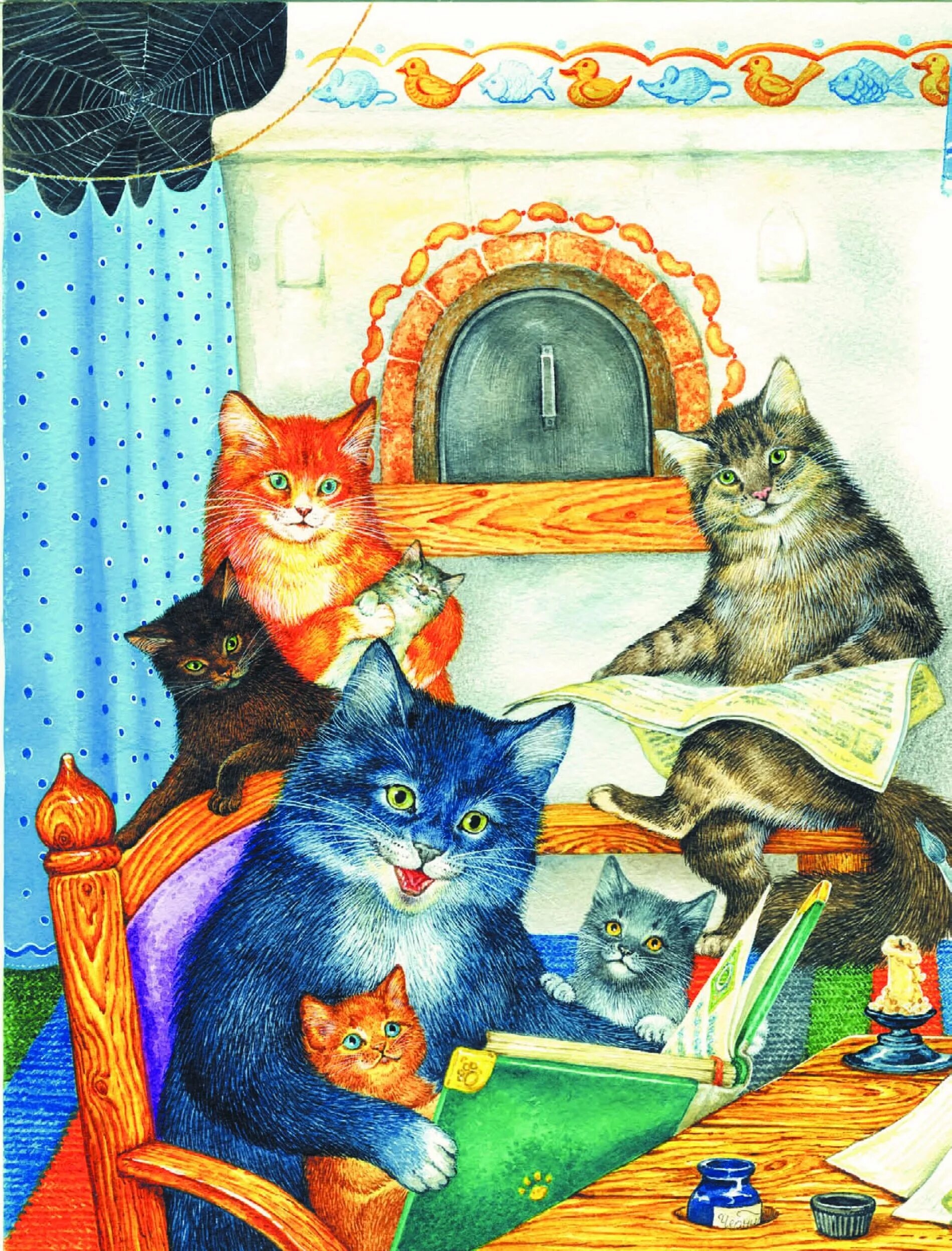 Сказочная кошка. Сказочный кот. Сказочные коты и кошки. Коты из сказок.