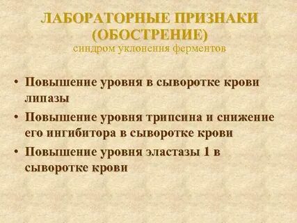 Признаки обострение
