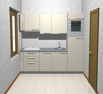 Проект кухни с холодильником