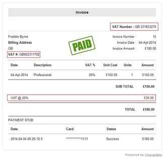 Invoice address
