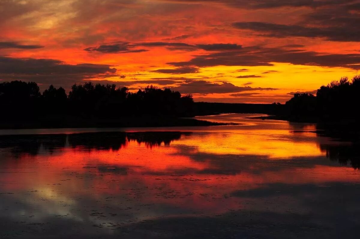 пылающий закат