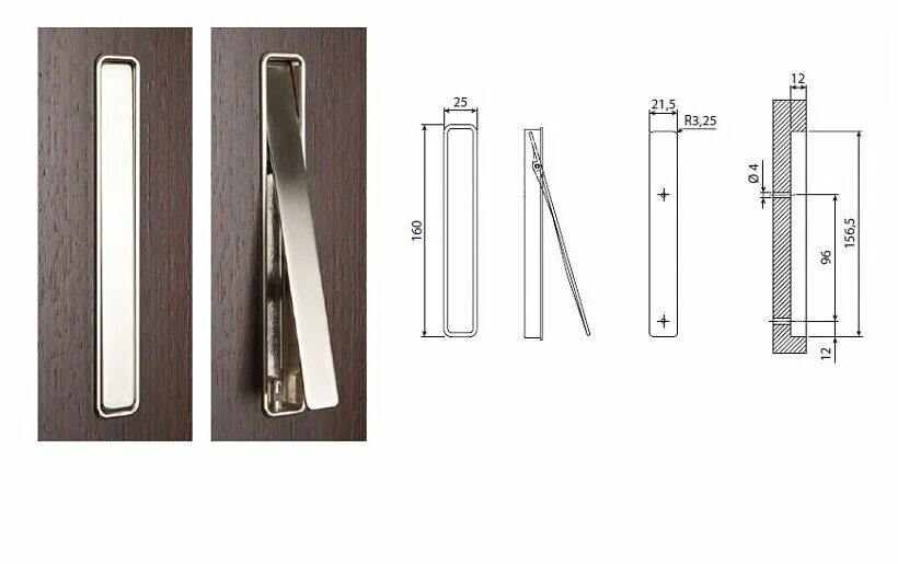 Ручка выдвижной двери. Pamar MN 1032 Z. Торцевая скрытая ручка нажимная in.16.319. Торцевая ручка для сдвижной двери. Ручка врезная торцевая Hefele 151.99.901.