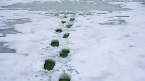 Рыхлый лед на реке 4