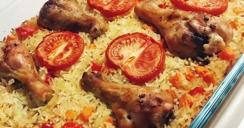 Рис с овощами и куриными голенями