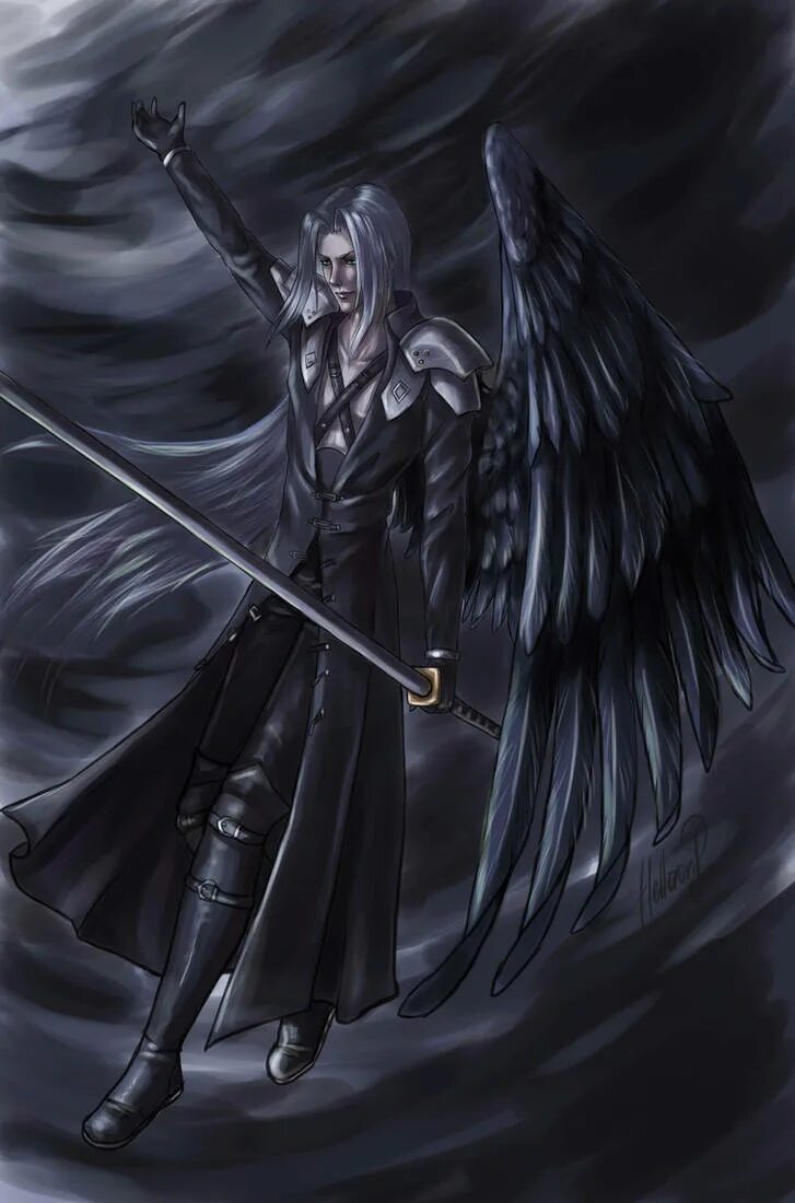 Сефирот ангел. Sephiroth one Winged Angel. Сефирот Однокрылый ангел арт. Сефирот варкрафт. One winged angel