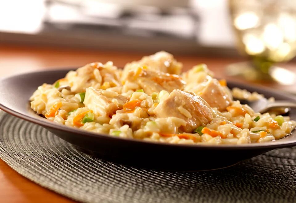 Итальянское ризотто. Chicken Risotto. Куриное филе с ризотто. Ризотто с курицей.