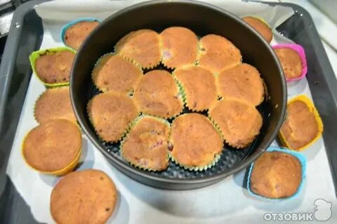Маффины в бумажных формочках в духовке