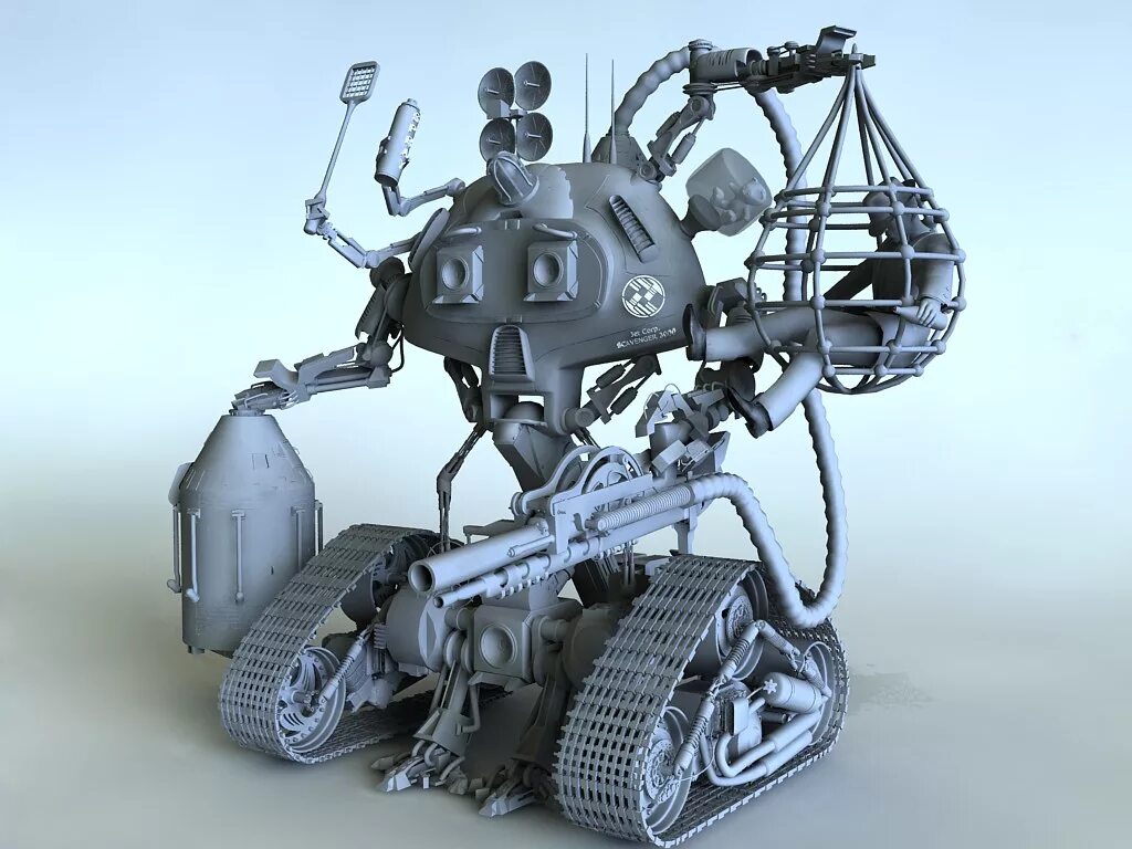 Шагающая камера. 3ds Max Steampunk робот. Колёсные и гусеничные роботы. Гусеничный робот. Робот на гусеницах.