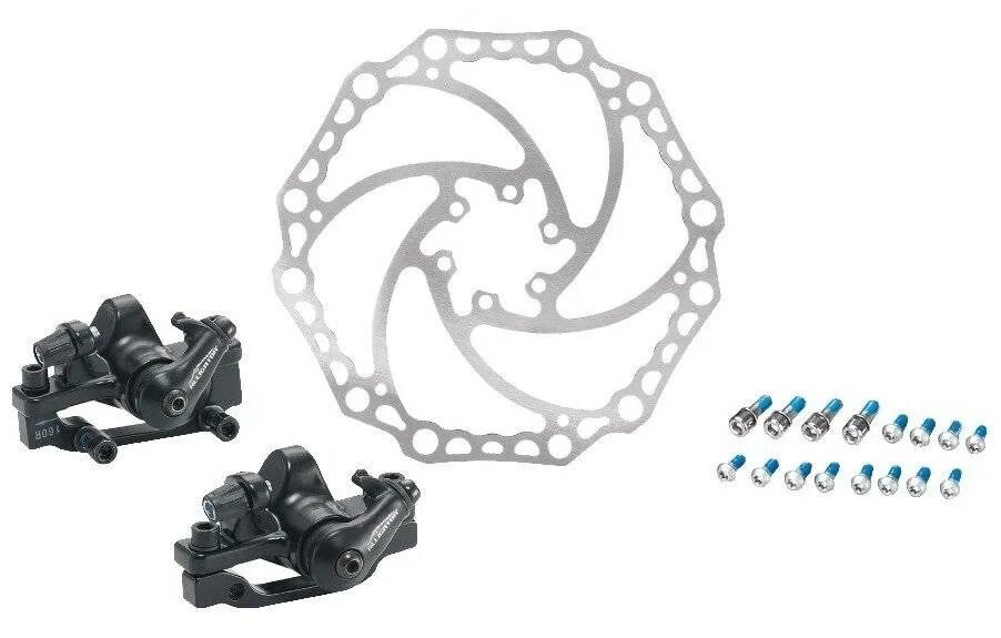 Тормозной набор. E 36 4 поршневые суппорта. Диски перфорированные тормозные 315 мм brembo. Tektro hydro, 160 мм ротор. Brembo s49523.