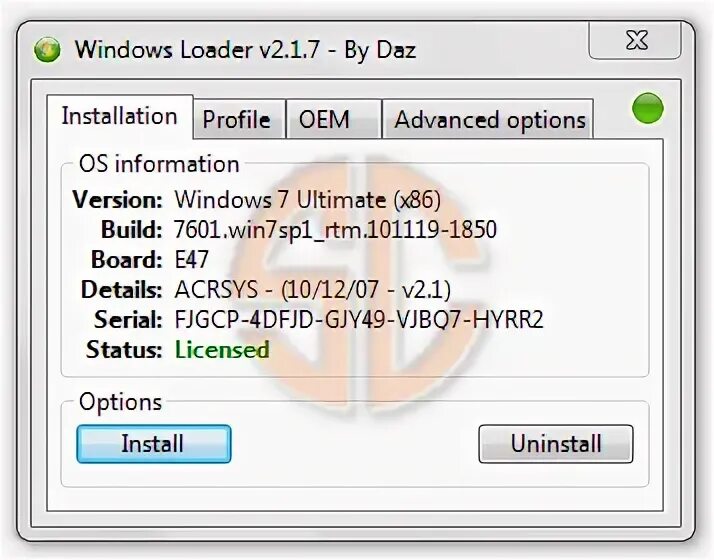 Активатор windows 7 loader 2.2. Windows-loader-2.2.2-by-daz для ноутбука. активатор windows 7 loader by daz. oem информация. активатор windows 7 loader.